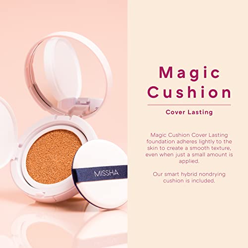 MISSHA Magic Cushion Foundation No.23 Natural Beige for light with neutral skin tone - Flawless Coverage, Dewy Finish, Easy Application for All Skin Types