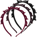 YALOJE 3 Pcs Butterfly Hair Clip Headbands with Teeth for Women