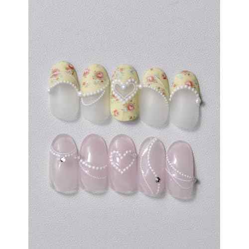 Rhinestones Pearls Nail Stickers 5D Embossed ? Premium Salon-Quality Nail Charm Accessories, Easy Application & Self-Adhesive Pearl Chains for DIY Manicure, Nail Art, Press on, Home or Salon Use