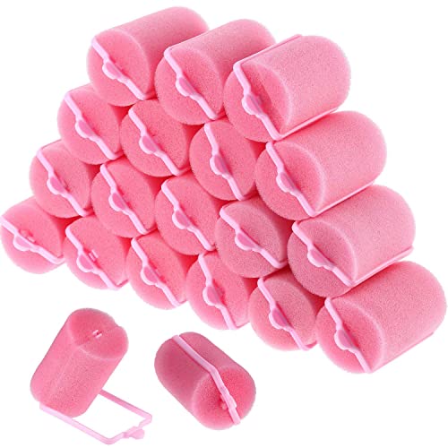 Geyoga Soft Foam Hair Rollers 18 Pieces Large Pink