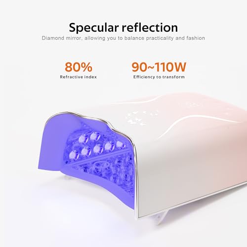 M Nova Cure 115W Green Nail Lamp with Rechargeable Battery & Digital Display
