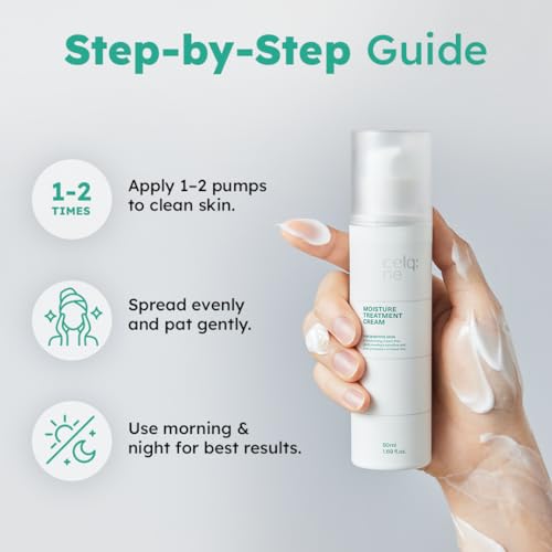 celqne Moisture Relief Cream | Daily Face Moisturizer for Soothing Recovery and Repairing Barrier Cream for Sensitive Skin | Korean Dermatologist Developed Skin Care, 1.69 fl oz