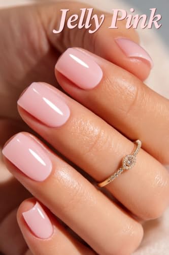 AzureBeauty 18ml Nail Strengthener & Growth Gel - Jelly Pink Ridge Filler (Pack of 1)