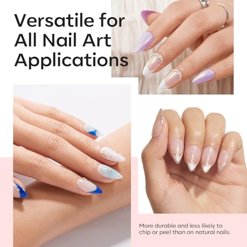 Modelones Medium Almond Half Cover Nail Tips 510pcs – Natural Fit & Durable Fake Press-On Nails