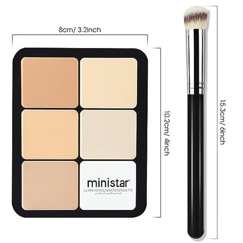 12-Color Cream Contour Concealer Palette with Brush