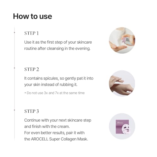 AROCELL Super Shot Coltra Ampoule 7X 30ml/1.01 Fl Oz ? Korean Collagen Micro Shot Ampoule for Hydrating, Moisturizing, Elasticity Boosting, Pore Care, Wrinkle Care, Lightweight Fast Absorbing Skincare
