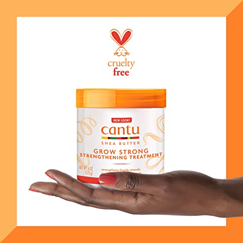 Cantu Grow Strong Strengthening Treatment with Shea Butter, 6 oz (Packaging May Vary)