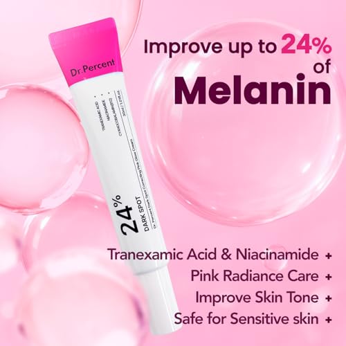 Dark Spot 24% Correcting Pink Glow Cream | Tranexamic Acid 6%, Niacinamide 5%, Dark Spots, Freckle, Blemishes, Pigmentation, Non-Irritating, Korean Skincare, 30ml, 1.01 fl.oz.
