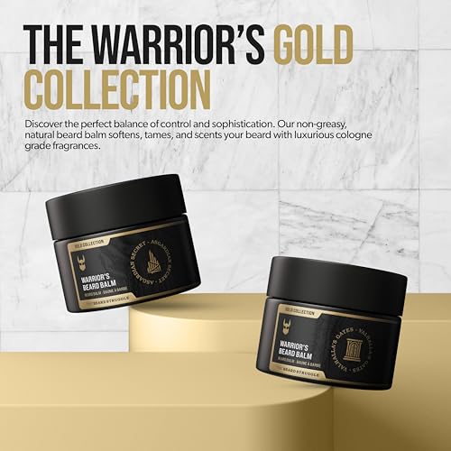 The Beard Struggle Warrior¡¯s Beard Balm - Gold Collection, Valhalla's Gates - Non-Greasy Low-Hold Formula, Luxurious Cologne-Grade Fragrances 100% Natural and Plant-Based Ingredients - 50g