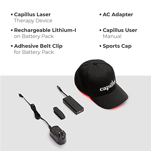 CapillusPlus Mobile Laser Therapy Cap for Hair Regrowth - NEW 6 Minute Flexible-Fitting Model - FDA-Cleared for Medical Treatment of Androgenetic Alopecia - Excellent Coverage