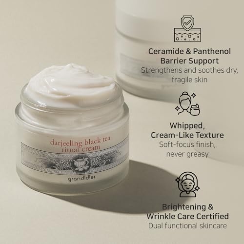Ritual Cream Deep Hydrating and Skin Barrier Strengthening Formula with Darjeeling Tea Extract Ceramides and Botanical Oils for Dry Sensitive Skin 65ml / 2.20 fl.oz