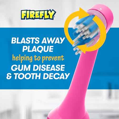 Firefly Clean N' Protect Barbie Toothbrush with Antibacterial Cover, Soft Bristles, Battery Included, Ages 3+, 1 Count