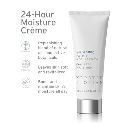 Kerstin Florian 24 Hour Moisture Creme | Travel Size | Anti Aging Face Moisturizer with Vitamin E | Hydrating Anti|Wrinkle Cream to Smooth Fine Lines | 0.7 fl oz