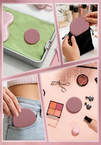 Compact Rechargeable Makeup Mirror with 40X Magnification & LED Light