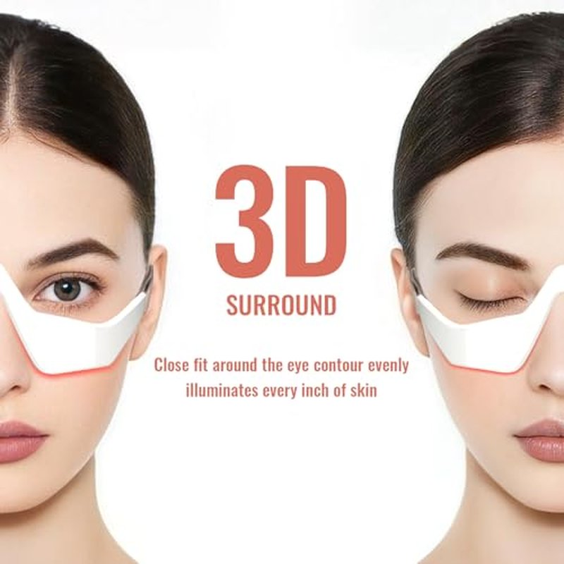 Red Light Under Eye Therapy Glasses - Microcurrent Eye Massager