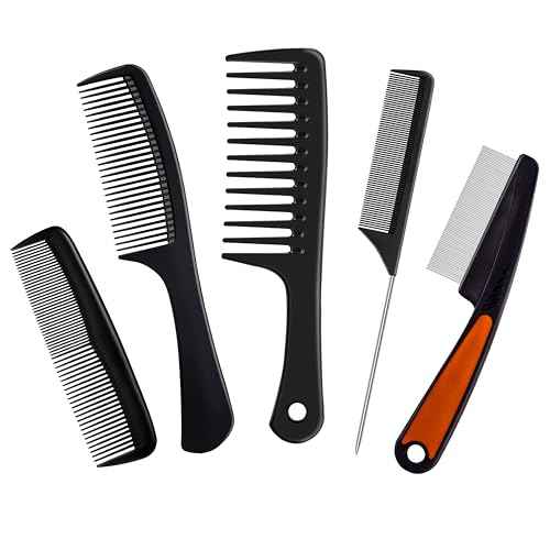 5 Pieces Versatile Combs For Women And Man, Detangler Wide Tooth,Rat Tail,Hair Care,Dandruff,Fine Tooth Comb,Styling Comb For All Hair Types.