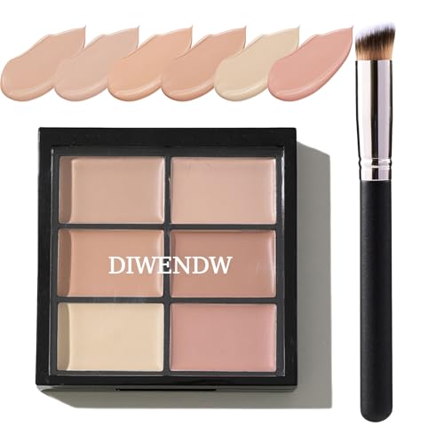 6-Color Correcting Concealer Palette with Brush