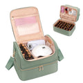 CUBETASTIC Green Nail Polish Organizer Case - Holds 45 Bottles & Manicure Tools