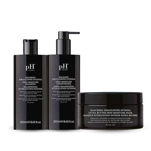 pH PURE HAIR Deep Moisture 3-Piece Set - Shampoo, Conditioner & Mask