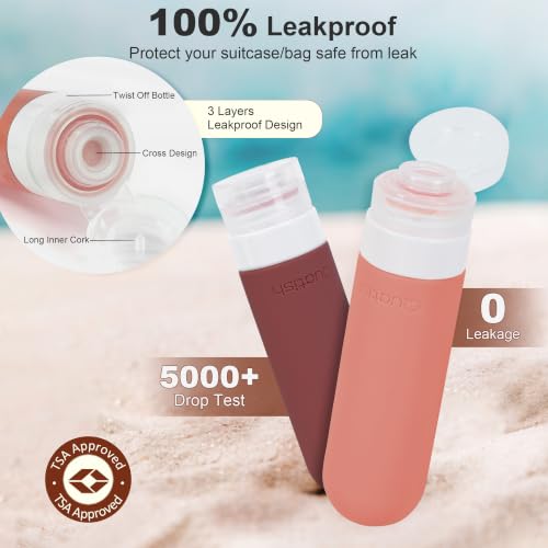 Quatish 15 Pack Travel Bottles TSA Approved Toiletries Kit