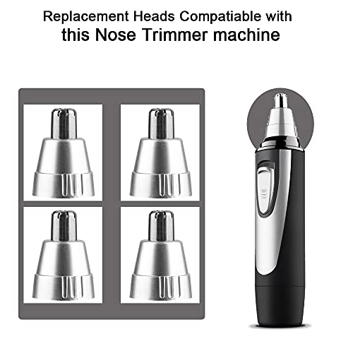 GOMINYUF 4 Pcs Replacement Heads Compatible with Ear and Nose Hair Trimmer Clipper as The Photo Show-Include a Cleaning Brush