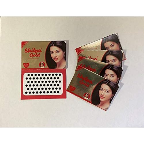 Black Bindi Size 6 (Pack of 5 Strips) Bindi Size - 5mm