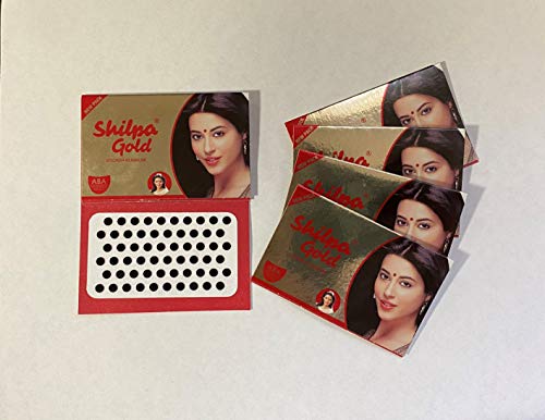 Shilpa Black Bindi Size 6 - 5mm (Pack of 5 Strips)