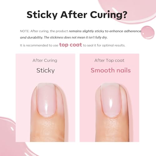 Builder Nail Gel Nude Pink Glitter Base Coat - Pink Shimmer Variation B4