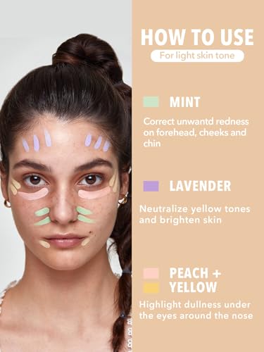 SHEGLAM Peach Color Correcting Concealer Liquid Full Coverage Long Lasting 3.8oz
