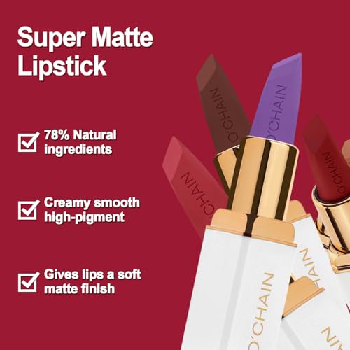O'CHAIN Nude Matte Lipstick - Long Lasting, Vegan & Cruelty-Free