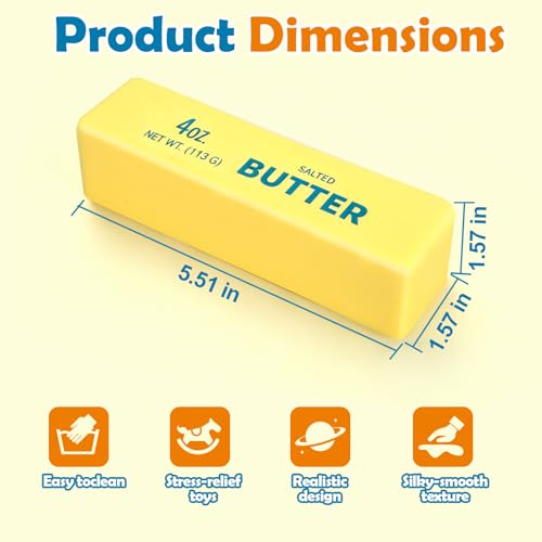 Slow Rising Butter Squishy Toys - Realistic Soft Fidget Stress Relief