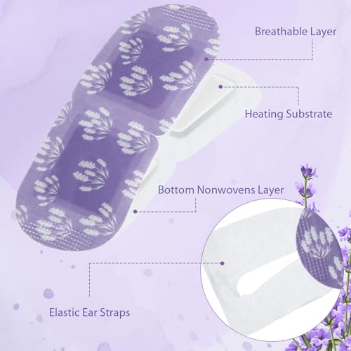 50 Pack Heated Steam Eye Masks - Lavender Self-Heating Relief