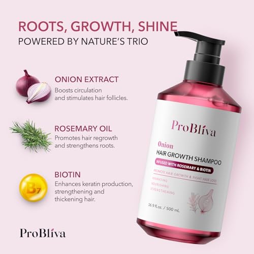 ProBliva Onion Shampoo for Hair Growth with Biotin & Rosemary
