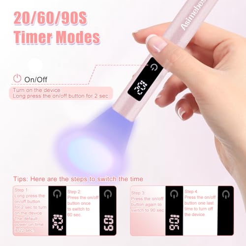 Mini UV Nail Lamp - Portable Gel Polish Dryer with Stand