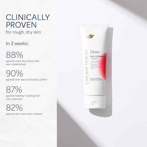 Dove Body Cream Serum Pro-Ceramide + Repair for Rough, Extremely Dry Skin, with Hyaluronic Acid, Niacinamide and Natural Moisturizing Factors Lotion, 8 oz