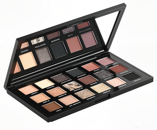 Polet 18-Color Matte Eyeshadow Palette with Shimmer & Glitter