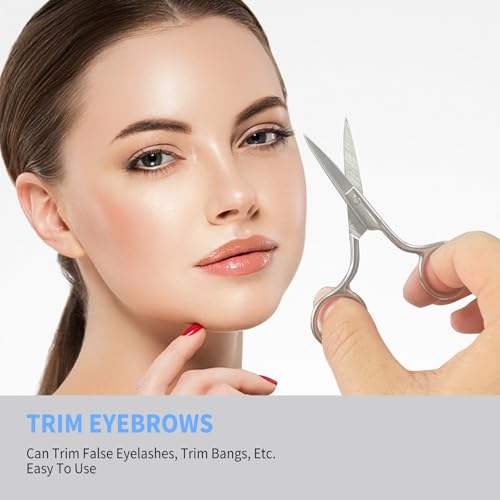 AsonTao Eyebrow Scissors - Precision Grooming Shears for Nose and Ear Hair