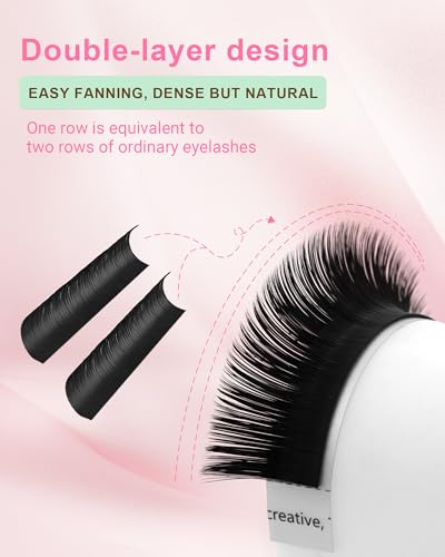 NAGARAKU Easy Fan Volume Lash Extensions 0.07 D Curl 8-15mm Mix