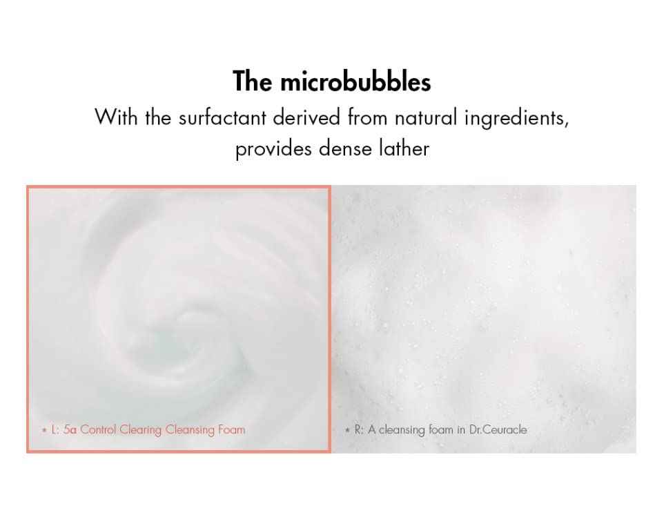 Dr.Ceuracle 5α Control Clearing Cleansing Foam | Deep Cleansing Sebum Care, Pore Purifying | A Special Foaming Cleanser For Dehydrated, Oily Skin That Cleanses Away Pore-Clogging Sebum and Innecessary Oil Without Tightness