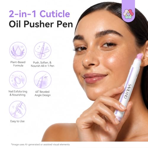 SAVILAND 2-in-1 Cuticle Oil Pen with Ceramic Tip & Lavender