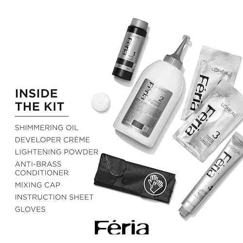 L'Oreal Paris Feria Multi-Faceted Shimmering Hair Color, 205 Bleach Blonde