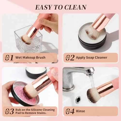 DUcare Flat Top Kabuki Foundation Brush for Liquid & Powder