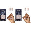 KISS Gel Fantasy Allure Ready-To-Wear Fake Nails ? Medium, Square - Transformation, Salon Quality, Smudge Proof, Waterproof, Durable, Wearable, Flexible, Chip Proof, Gorgeous & Shiny | 28 Count