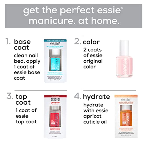 essie Nail Care, 8-Free Vegan, Good To Go Top Coat, fast dry and shine nail polish, 0.46 fl oz