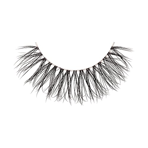 KISS Lash Couture LuXtensions Collection False Eyelashes, Flat Lash Technology, Super Slim Lash Band, Real Lash Extension Fibers, Reusable, Style ¡®Black Swan', 12mm, 1 Pair Strip Lashes