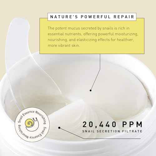 Under Eye Patches for Dark Circles: Snail Mucin Gel Masks for Puffiness Undereye Bags Wrinkles - Instant Brightening Moisturizing Skin Treatment Pads - Gift for Men and Women, 30 Pairs (White)