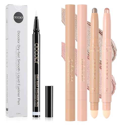 Docolor Waterproof Eyeliner Pen + 2 Eyeshadow Sticks Set