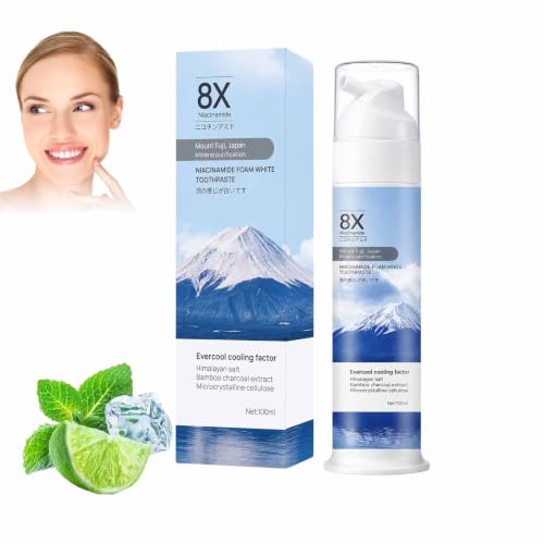 Niacinamide Foaming Toothpaste with Charcoal - Whitening, Fresh Mint, 1pc