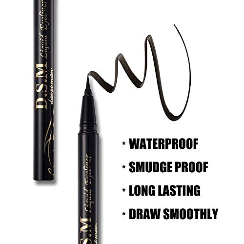 Waterproof Liquid Eyeliner Pen - Long Lasting & Smudgeproof, 2 Pack