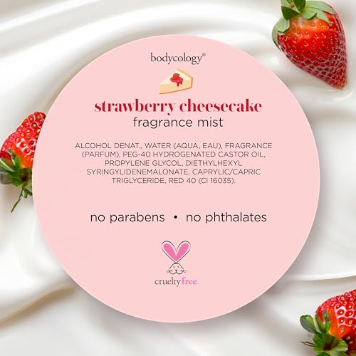 Bodycology Strawberry Cheesecake Body Mist, 8 fl oz (2-Pack)